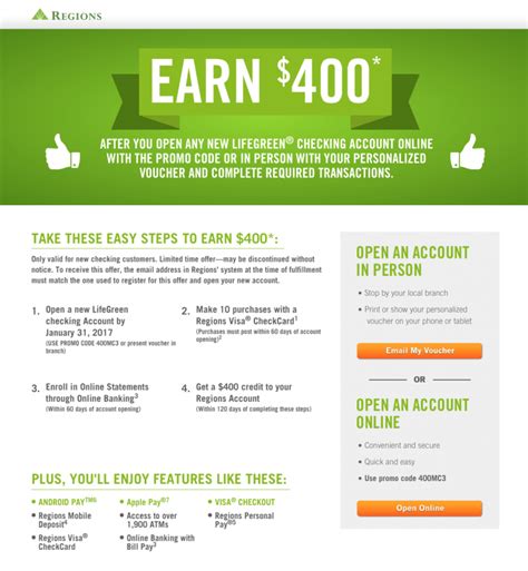 Earn up to 200 with a new Standard Savings. . Regions 400 checking bonus